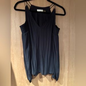 Black cold shoulder silk Ramy Brook blouse in size small